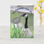 HAPPY VADERDAG/MY DAD NUMERO UNO/GOOSE AFBEELDING KAART (Gele Bloem)