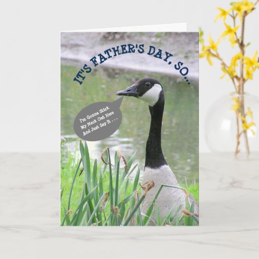 HAPPY VADERDAG/MY DAD NUMERO UNO/GOOSE AFBEELDING KAART (Gele Bloem)