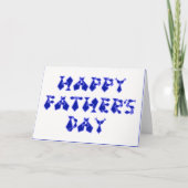 Happy Vaderdag Navy Blauwe stropdas Letters Kaart (Voorkant)