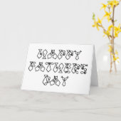 Happy Vaderdag Necktie Font Letters Kaart (Gele Bloem)