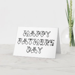 Happy Vaderdag Necktie Font Letters Kaart