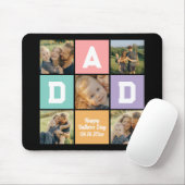 Happy Vaderdag Nieuwe Papa Familie Fotocollage Muismat (Met muis)