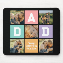 Happy Vaderdag Nieuwe Papa Familie Fotocollage Muismat