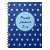 Happy Vaderdag Notitieboek (Navy & Soft Blue) (Voorkant)