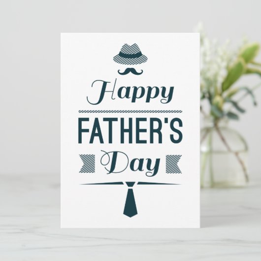 Happy Vaderdag // Novelty Schattige Blank Kaart (Staand voorkant)