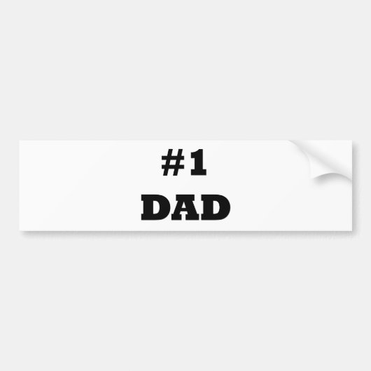 Happy Vaderdag - nummer 1 papa - #1 papa Bumpersticker (Voorkant)