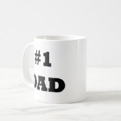 Happy Vaderdag - nummer 1 papa - #1 papa Koffiemok (Voorkant links)