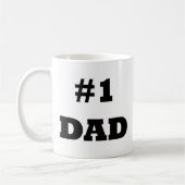 Happy Vaderdag - nummer 1 papa - #1 papa Koffiemok (Links)