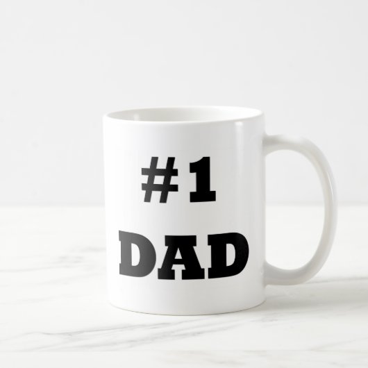 Happy Vaderdag - nummer 1 papa - #1 papa Koffiemok (Rechts)