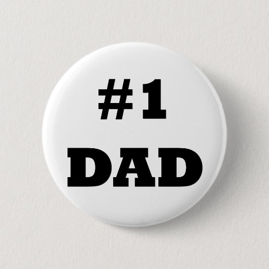 Happy Vaderdag - nummer 1 papa - #1 papa Ronde Button 5,7 Cm (Voorkant)