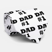 Happy Vaderdag - nummer 1 papa - #1 papa Stropdas (Opgerold)