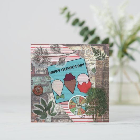 Happy Vaderdag/One Flat Wenskaart (Staand voorkant)