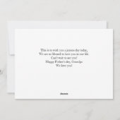 Happy Vaderdag, opa twee foto Feestdagenkaart (Achterkant)