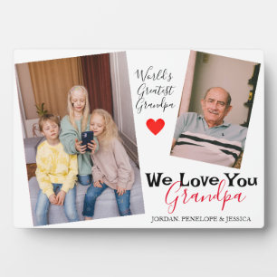 Happy Vaderdag, opa twee foto Fotoplaat