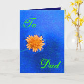 Happy Vaderdag Oranje Flower Kaart (Gele Bloem)