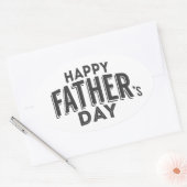 Happy Vaderdag Ovale Sticker (Envelop)