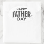 Happy Vaderdag Ovale Sticker (Tas)