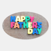 Happy Vaderdag Ovale Sticker (Voorkant)