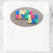 Happy Vaderdag Ovale Sticker (Tas)