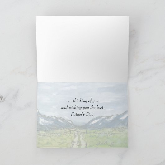 Happy Vaderdag over het Miles gebergte Feestdagen Kaart (Binnen)