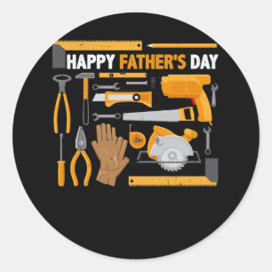 Happy Vaderdag pa die alles kan repareren Ronde Sticker
