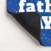 Happy Vaderdag Paint Splatter Azure Blue White Muismat (Hoek)