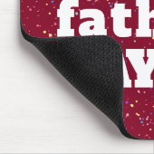 Happy Vaderdag Paint Splatter Donkerrood Wit Muismat (Hoek)