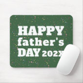 Happy Vaderdag Paint Splatter Groen Wit Muismat (Met muis)