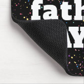 Happy Vaderdag Paint Splatter Zwart Wit Muismat (Hoek)