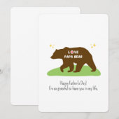 Happy Vaderdag Papa Beer Bedankkaart (Voorkant / Achterkant)