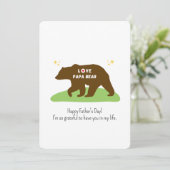 Happy Vaderdag Papa Beer Bedankkaart (Staand voorkant)