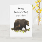 Happy Vaderdag Papa Beer Vader, vader Kaart (Gele Bloem)