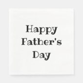 Happy Vaderdag Party Black White Napkins Servet (Voorkant)