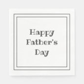 Happy Vaderdag Party Cookout Grey Servet (Voorkant)