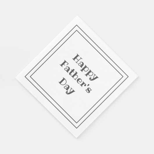 Happy Vaderdag Party Cookout Grey Servet (Hoek)