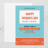 Happy Vaderdag party-uitnodiging Kaart (Voorkant / Achterkant)