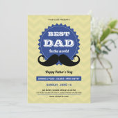 Happy Vaderdag party-uitnodiging Kaart (Staand voorkant)