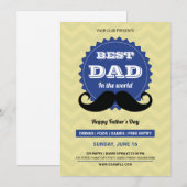 Happy Vaderdag party-uitnodiging Kaart (Voorkant / Achterkant)