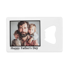 Happy Vaderdag Personaliseer Kaukasisch Amerikaans Creditkaart Flessenopener