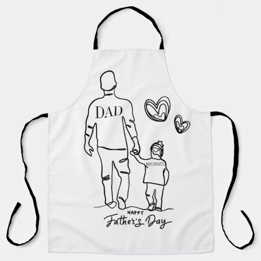 HAPPY VADERDAG PERSONALISEER NAAM MINIMALIST SCHORT (Voorkant)