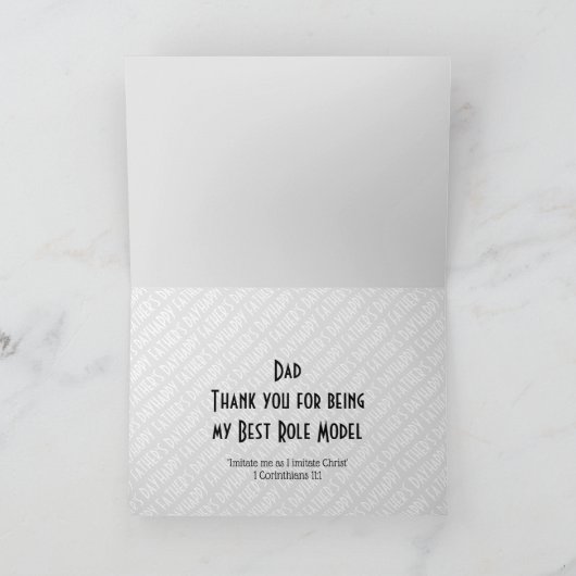 HAPPY VADERDAG Persoonlijk Dank je vader Kaart (Binnen)