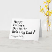 Happy Vaderdag Persoonlijke Beste hond Pap Kaart (Gele Bloem)