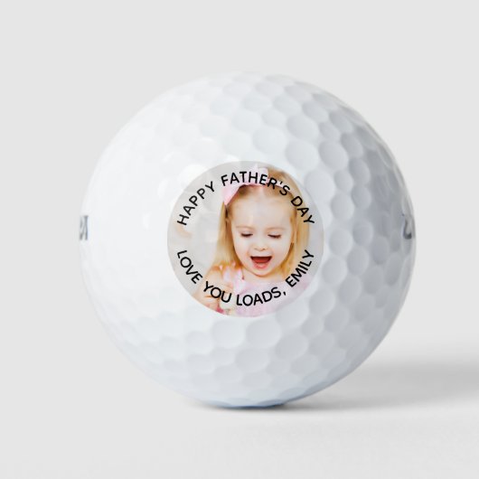 Happy Vaderdag | Persoonlijke foto Golfballen (Voorkant)