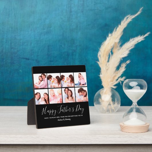 Happy Vaderdag, persoonlijke foto's 8 Collage Fotoplaat (Insitu)