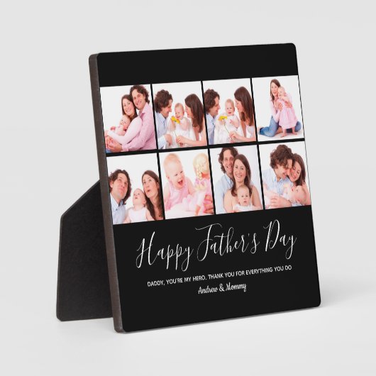 Happy Vaderdag, persoonlijke foto's 8 Collage Fotoplaat (Voorkant)