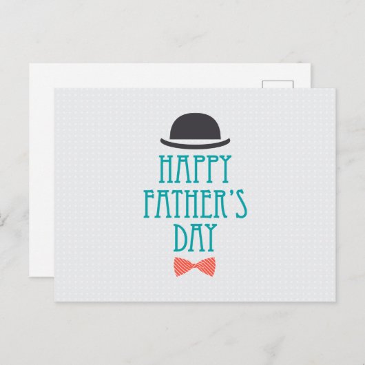 Happy Vaderdag Pet & Bow Stropdas | BRIEFKAART (Voorkant / Achterkant)