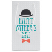 Happy Vaderdag Pet & Bow Stropdas | Gift Bag Klein Cadeauzakje (Achterkant)