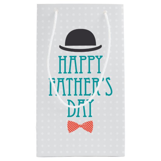 Happy Vaderdag Pet & Bow Stropdas | Gift Bag Klein Cadeauzakje (Achterkant)