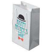 Happy Vaderdag Pet & Bow Stropdas | Gift Bag Klein Cadeauzakje (Achterkant Gekanteld)