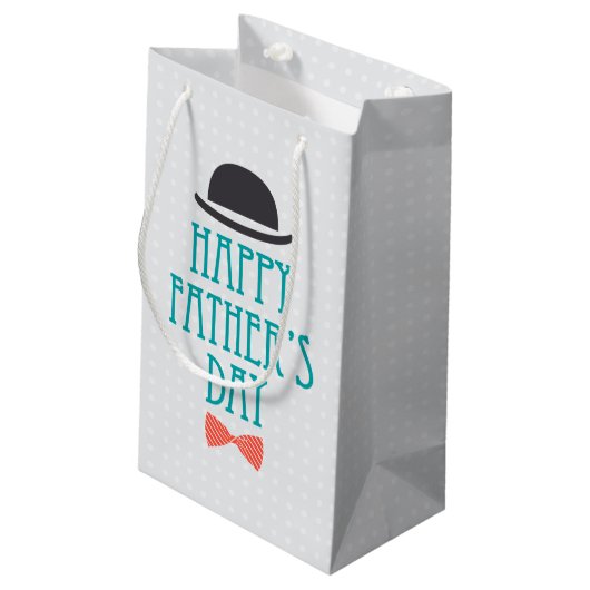 Happy Vaderdag Pet & Bow Stropdas | Gift Bag Klein Cadeauzakje (Achterkant Gekanteld)